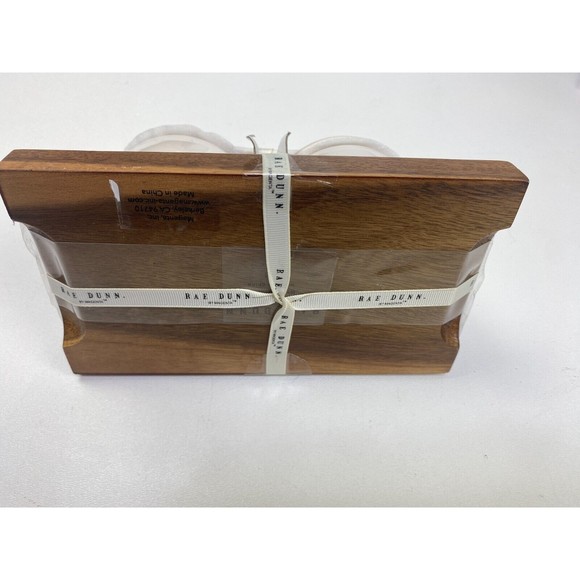 Rae Dunn Kitchen 'HOLD + KEEP" Jars with Lids, Spoons and Wood Tray NEW - Picture 5 of 5